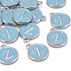 Platinum Plated Alloy Enamel Charms ENAM-S118-04Z-P-4