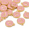 Golden Plated Alloy Enamel Charms X-ENAM-S118-07P-4