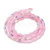 Baking Painted Glass Beads Strands DGLA-D001-01J-2