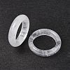 Natural Quartz Crystal Plain Band Ring RJEW-P044-01A-09-3