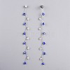 Handmade Evil Eye Lampwork Beads Dangle Earrings EJEW-JE03315-2
