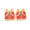 Christmas Brass Enamel Beads KK-I474-G07-1
