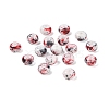 Opaque Spray Painted Glass Beads X1-GLAA-G118-01R-1