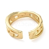 Rack Plating Brass Micro Pave Cubic Zirconia Open Cuff Rings RJEW-K266-09B-G-3