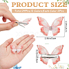 24Pcs 12 Colors Cloth Butterfly Alligator Hair Clip FIND-CP0002-47-2