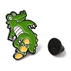 Funny Dinosaur on the Skateboarding Alloy Enamel Pin Brooch for Backpack Clothes JEWB-R004-02EB-04-3