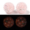 Handmade Luminous Polymer Clay Rhinestone Beads CLAY-H003-04E-1