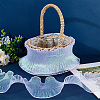 10 Yards Mermaid Color Polyester Pleated Lace Trim Ribbon DIY-WH0419-43D-4
