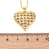 Brass Micro Pave Clear Cubic Zirconia Heart Pendant Necklaces for Women NJEW-S438-07A-G-5