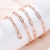 Brass Paperclip Chains Necklaces for Women NJEW-D302-69RG-2