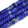 Handmade Millefiori Glass Beads Strands LAMP-T021-27B-04-1
