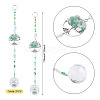 Glass Teardrop Window Hanging Suncatchers HJEW-TADJ0004-3