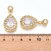 Brass Micro Pave Cubic Zirconia Pendants KK-N254-236G-3