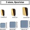 CHGCRAFT 24Pcs 3 Styles Self Adhesive Plastic Furniture Sliders FIND-CA0001-91-2