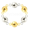 20 Sets 2 Colors Brass Magnetic Clasps KK-CJ0001-84-5