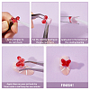 60Pcs 2 Styles Iron with Plastic Cabochons KY-FH0001-51A-3