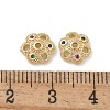 Brass Micro Pave Cubic Zirconia Bead Caps ZIRC-F141-18G-01-2