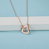 925 Silver Heart Pendant Necklace with Mozambique Diamond for Daily Wear GA2966-1