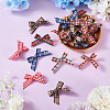 30Pcs 6 Colors Cloth Alligator Hair Clips PHAR-TA0001-18-7