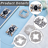 Gorgecraft 4Pcs 2 Style Alloy Rhinestone Shoe Buckle Clips AJEW-GF0008-65-6