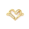 Brass Micro Pave Cubic Zirconia Connector Charms KK-S510-37G-01-1