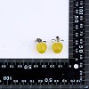 10Pcs Apple Gemstone Charm Pendant Crystal Quartz Healing Natural Stone Pendants Pink Silver Buckle for Jewelry Necklace Earring Making Crafts JX525D-8