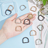 Unicraftale 12Pcs 3 Colors Alloy Spring Gate Rings FIND-UN0003-21-4