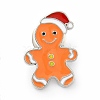 Christmas Gingerbread Man Enamel Pin JEWB-I018-04P-1