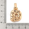 Brass Micro Pave Clear Cubic Zirconia Pendants KK-B099-01G-Q-3