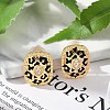 Brass Micro Pave Clear Cubic Zirconia Stud Earrings EJEW-P301-06G-2