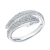 S925 Sterling Silver Snake Ring with Full Diamonds HP1542-1-1