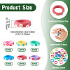 24Pcs 6 Colors Handmade Polymer Clay Finger Rings CLAY-TA0002-12-4