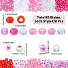1200Pcs 10 Styles Opaque Plastic and  Opaque Acrylic Beads KY-PA0001-15A-2