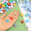 CHGCRAFT 36Pcs 6 Colors Opaque Resin Pendants RESI-CA0001-72-3