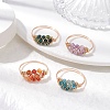 Natural Gemstone Beads with Solid Round Brass Beads and Eco-Friendly Copper Wire Rings RJEW-TA00184-1