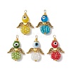 Glass Seed Beads Alloy Pendants PALLOY-MZ00282-1