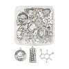 40Pcs 8 Styles Tibetan Style Alloy Pendants TIBE-FP0001-17-1