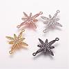 Brass Micro Pave Cubic Zirconia Links ZIRC-G097-08-1