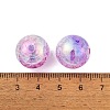 UV Plating Rainbow Iridescent Two Tone Acrylic Beads PACR-C009-04K-3