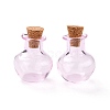 Round Glass Cork Bottles Ornament GLAA-D002-03F-1