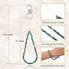 Natural Amazonite and Iron Alloy Lobster Claw Clasp Keychain HJEW-SW00007-02-7