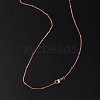 2mm Rack Plating Brass Satellite Chain Necklaces for Women Men MAK-L044-33RG-3