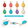   16Pcs 8 Colors Synthetic Turquoise Pendants G-PH0001-52-4