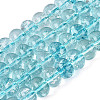 Crackle Transparent Glass Beads Strands GLAA-N074-02B-10-1
