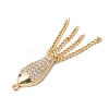 Eco-Friendly Rack Plating Brass Micro Pave Cubic Zirconia Pendants KK-F835-04G-3