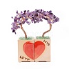 Heart Money Tree Natural Amethyst Bonsai Display Decorations DJEW-G027-16RG-01-1