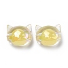 UV Plating Rainbow Iridescent Acrylic Beads OACR-H015-05C-2