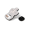 Black Zinc Alloy Brooches JEWB-E037-03EB-01-3