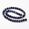 Frosted Round Natural Sodalite Bead Strands G-J346-25-8mm-2