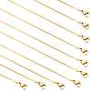 12Pcs 0.9MM 304 Stainless Steel Snake Chain Necklace Making STAS-SC0021-57G-1